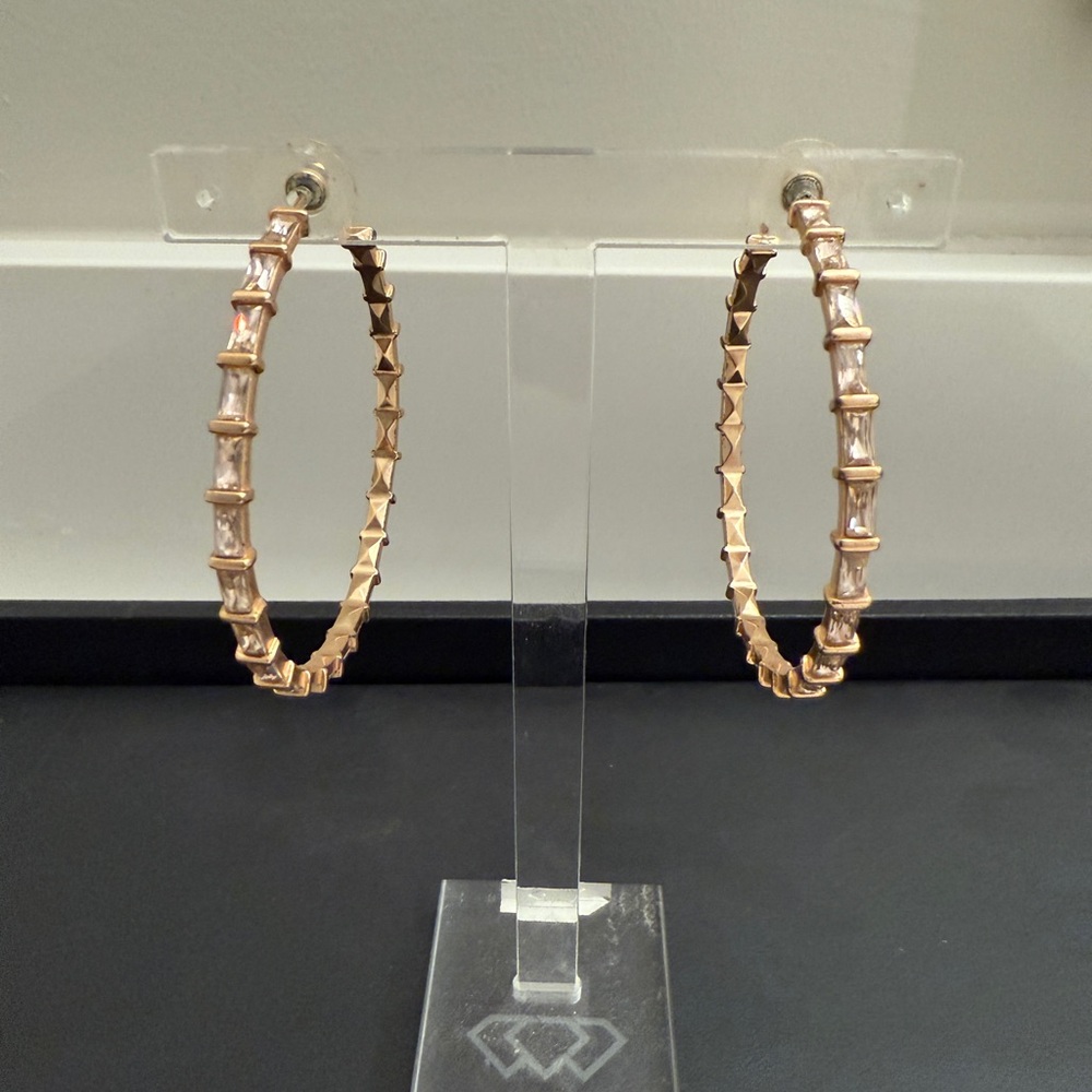 Kendra Scott Rose Gold Spike Hoop Earrings